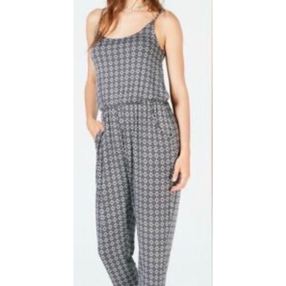 American Rag Geometric Print Spaghetti Strap‎ Jumpsuit Womens Size Small